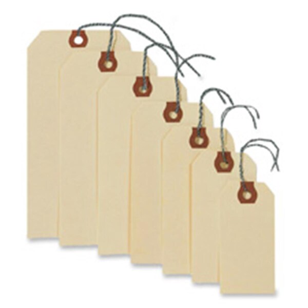 Workstation Consumer Products Shipping Tags W-Wire- No 2- 3-.25in.x1-.63in.- Manila TH861536 - main